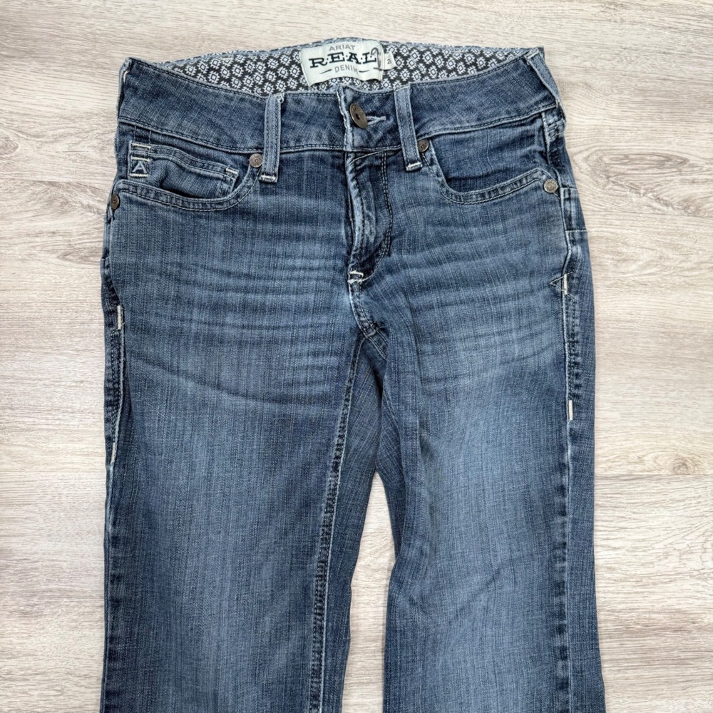 Ariat REAL Denim Womens 26S Dark Wash Mid Rise Bootcut Jeans 10014015 - Picture 6 of 10